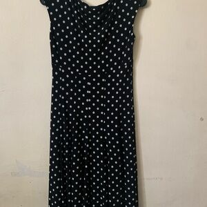 American Living Black and White Polka Dot Dress